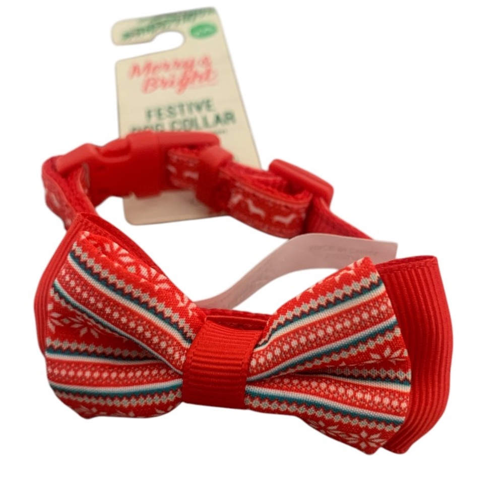NWT Merry & Bright Festive Dog Collar Size XXS